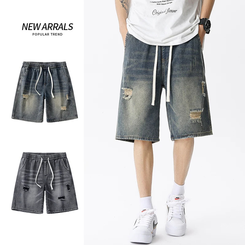 Men Fashion Jeans - Summer Thin Denim Shorts Men's Retro