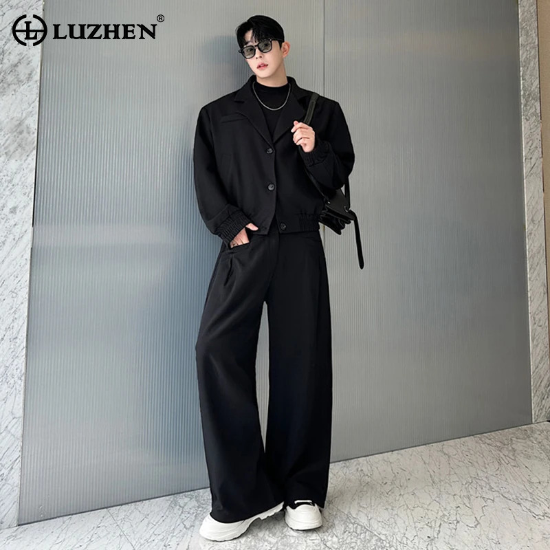 Men'S Fashion Loose Pants - LUZHEN Spring Blazer Neck Casual Jacket
