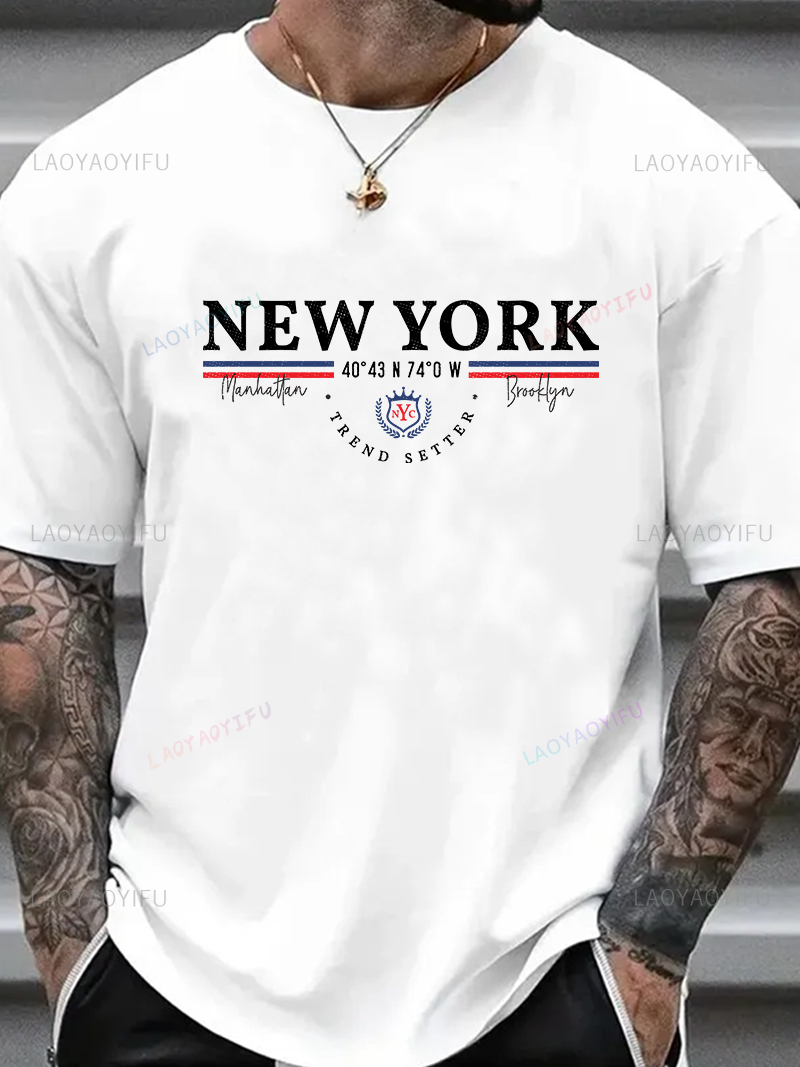 York Men'S Fashion - New York Letter Graphic Tee Unisex