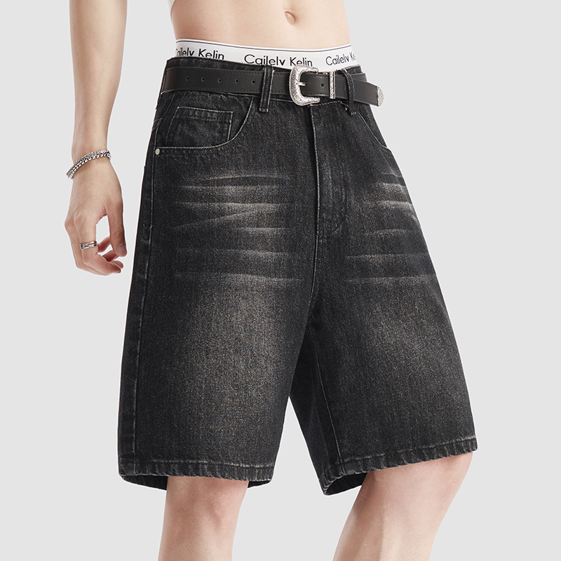 Men Fashion Jeans - Summer Thin Black Denim Shorts Men's