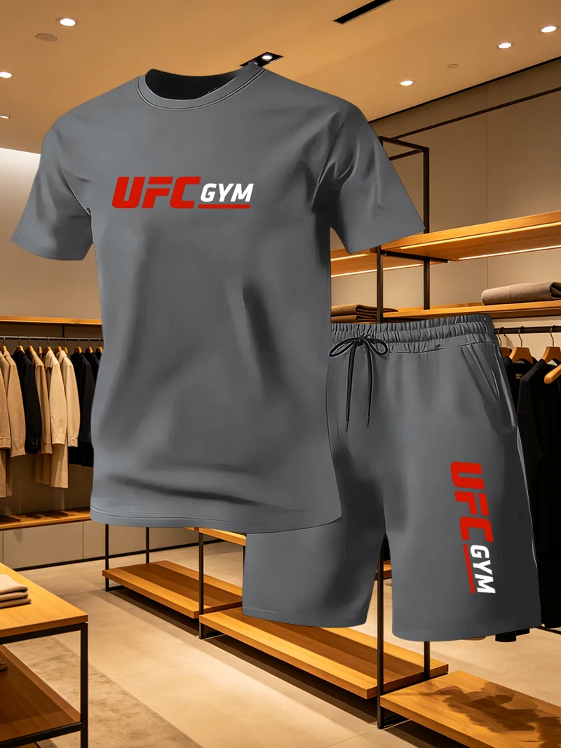 Mens Fashion Wear - Men's Fashion T-shirt Shorts UFC Casual