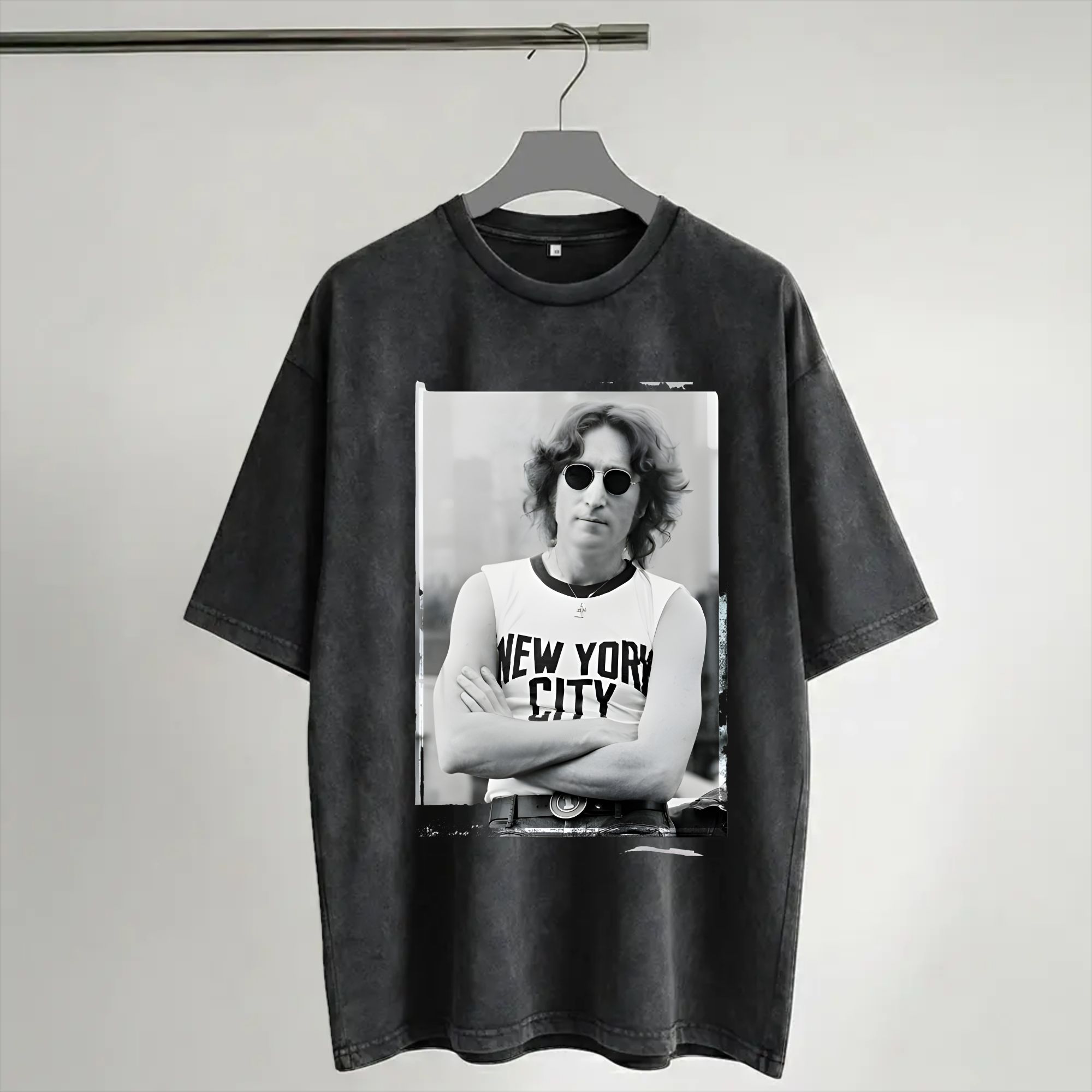York Men'S Fashion - Harajuku Washed Shirt John Lennon 1972