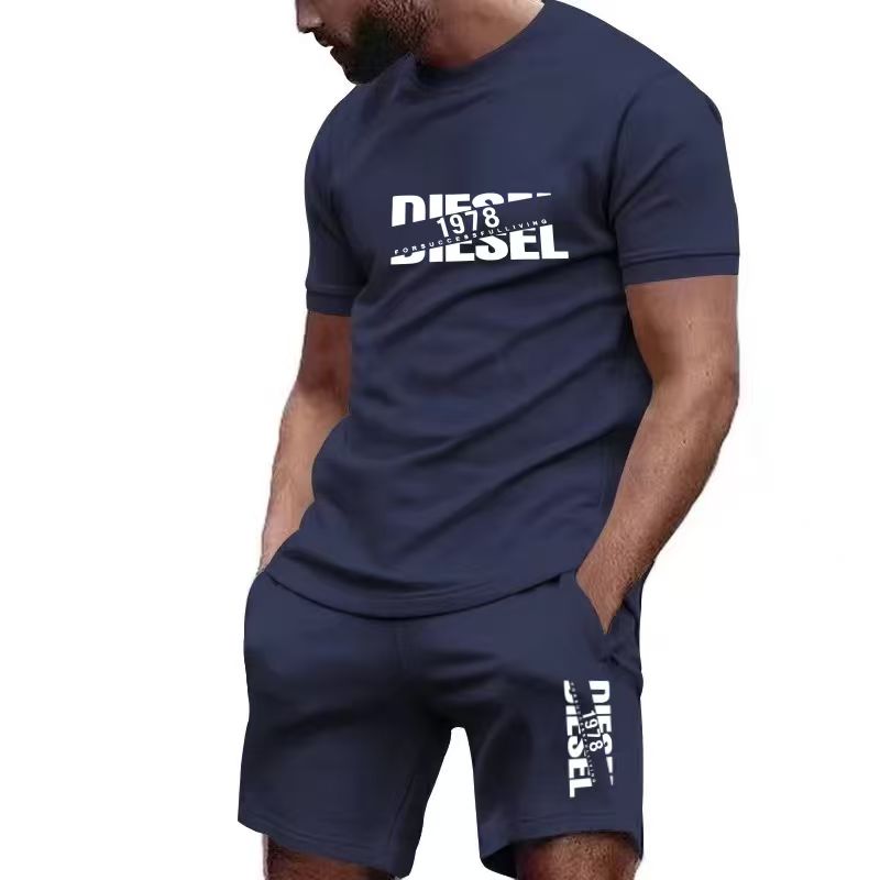Mens Fashion Wear - 2026 new summer men's T-shirt+shorts set