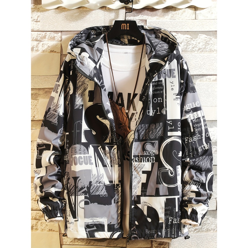 Fashion Men Vogue - Street Fashion Vogue Text Letter Hooded