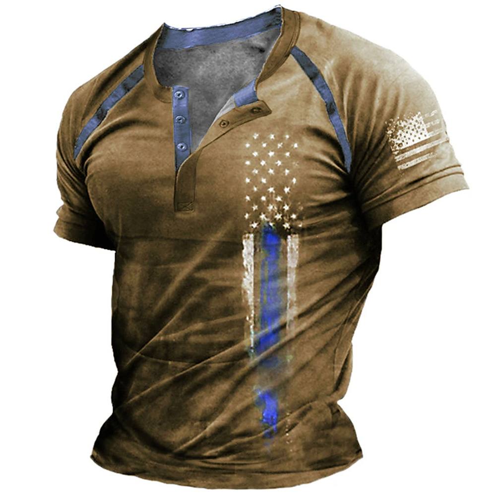 Mens Fashion Wear - Funny 3D American Flag Print Men's