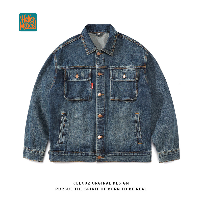 Mens Fashion Denim Jacket - HELLOMARCEL EU US Size Luxury Quality