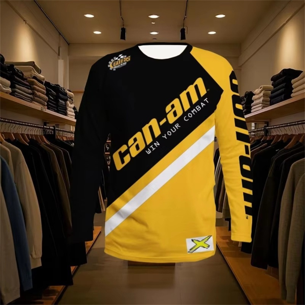 Men'S Fashion Clothing - Motorcycle Racing Long Sleeve Round Neck