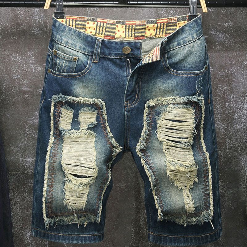 Men Fashion Jeans - New European and American style ripped