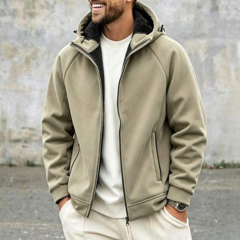 Thick Polar Fleece Jacket Men  - Sherpa Jacket Fleece ulasan dan harga
