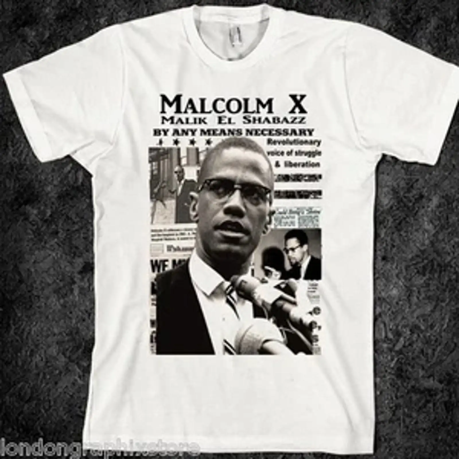 Malcolm X T shirt Black Histor - Men'S Fashion History ulasan dan harga