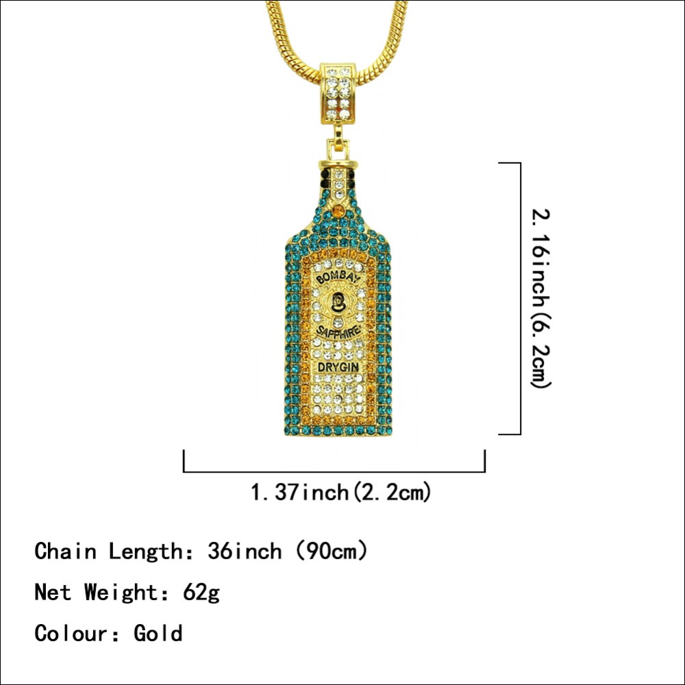 Big Wine bottle Necklaces Full - Fashion Men Vogue ulasan dan harga