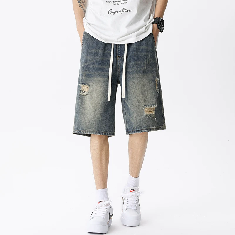 Summer Thin Denim Shorts Men's - Men Fashion Jeans ulasan dan harga