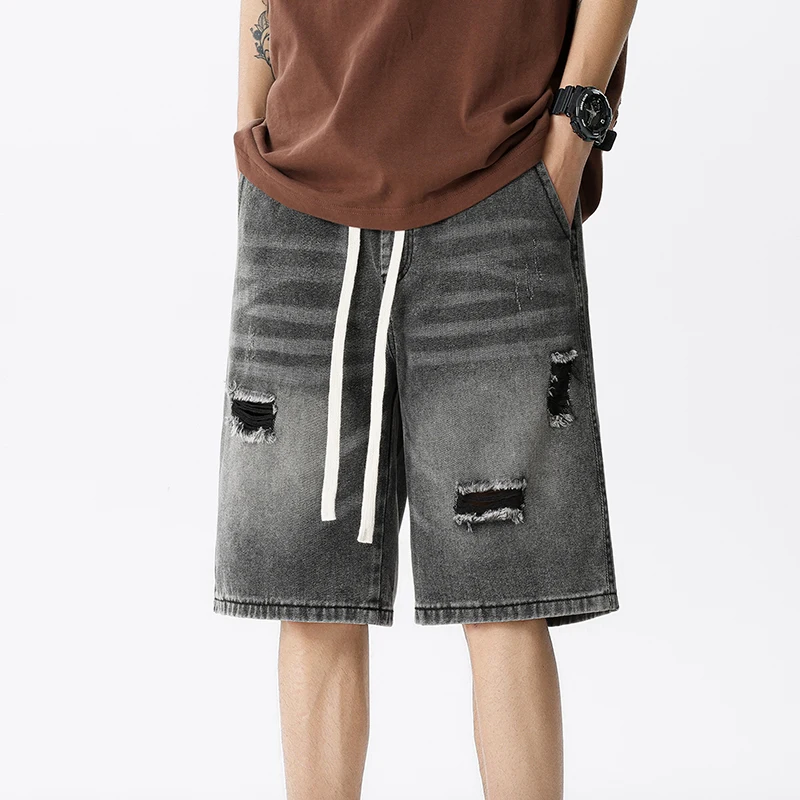 Summer Thin Denim Shorts Men's - Men Fashion Jeans ulasan dan harga