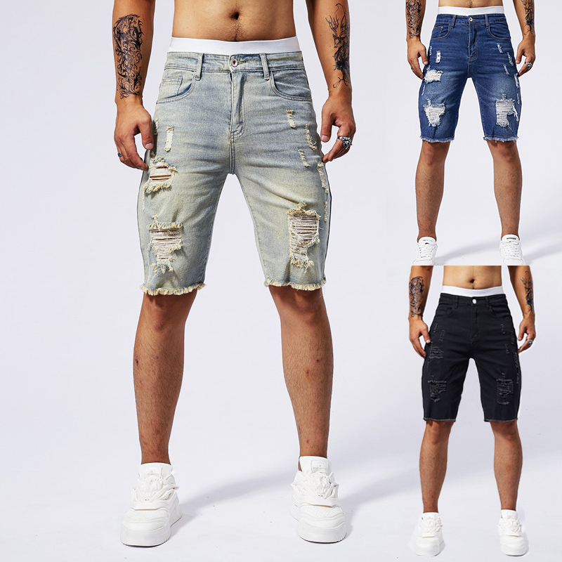 2025 Summer New Men's Ripped D - Men Fashion Jeans ulasan dan harga