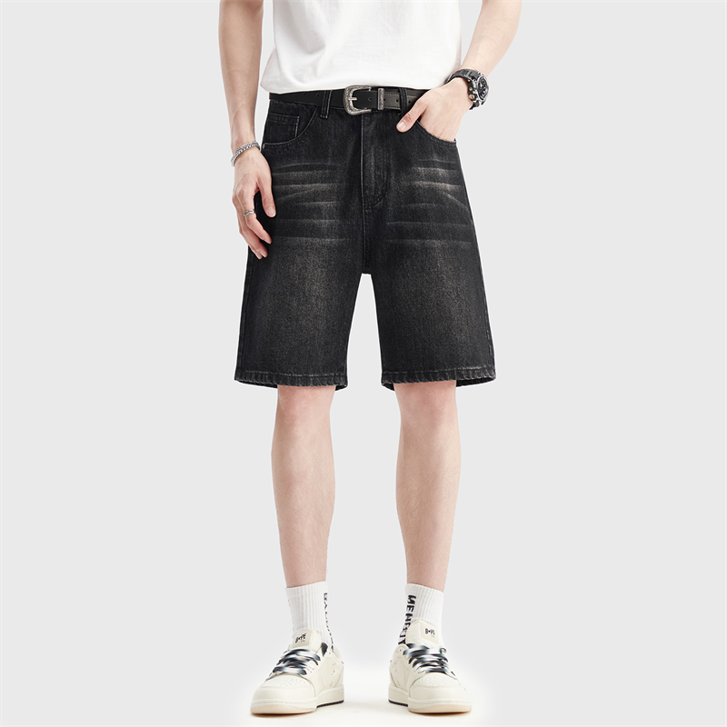 Summer Thin Black Denim Shorts - Men Fashion Jeans ulasan dan harga