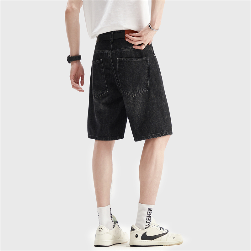 Summer Thin Black Denim Shorts - Men Fashion Jeans ulasan dan harga
