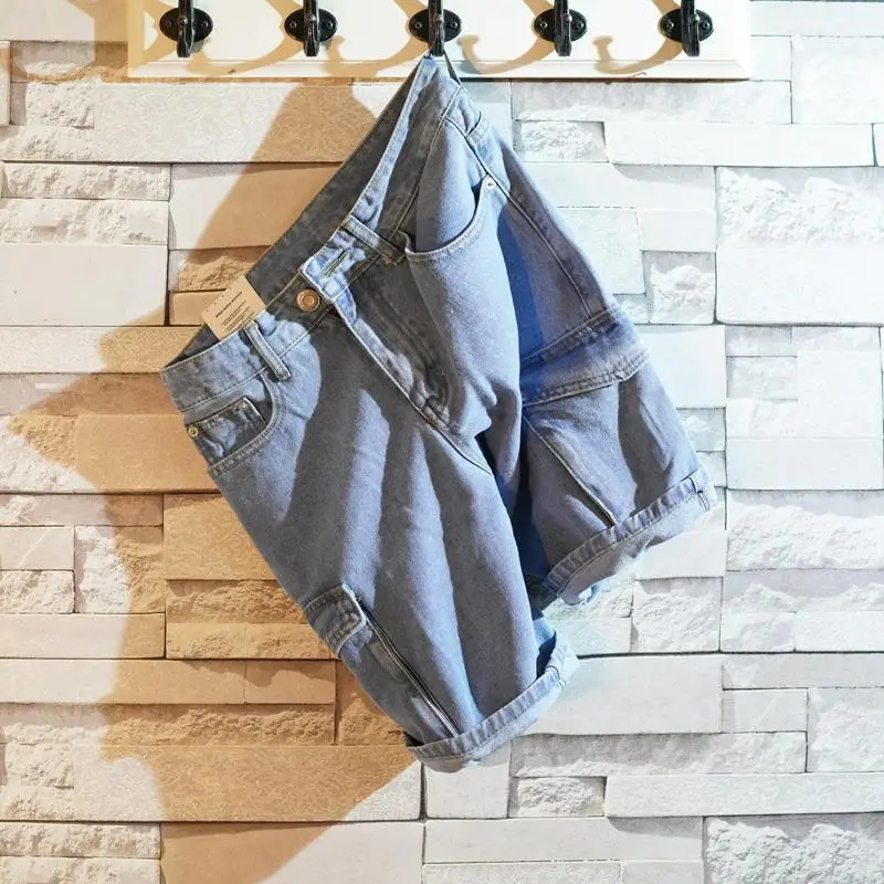 Loose Straight Short Jeans Pan - Men Fashion Jeans ulasan dan harga