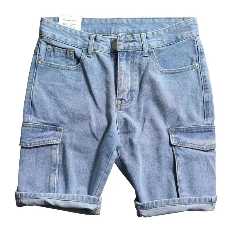 Loose Straight Short Jeans Pan - Men Fashion Jeans ulasan dan harga