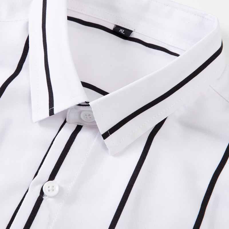 Men's Striped Dress Shirt Long - Men'S Fashion Clothing ulasan dan harga