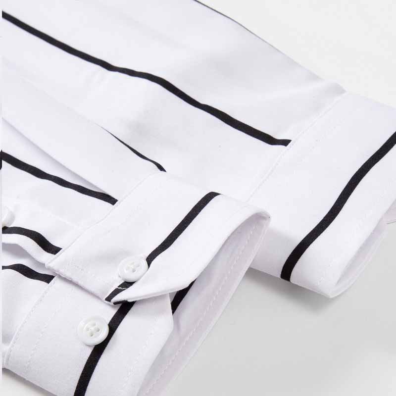Men's Striped Dress Shirt Long - Men'S Fashion Clothing ulasan dan harga