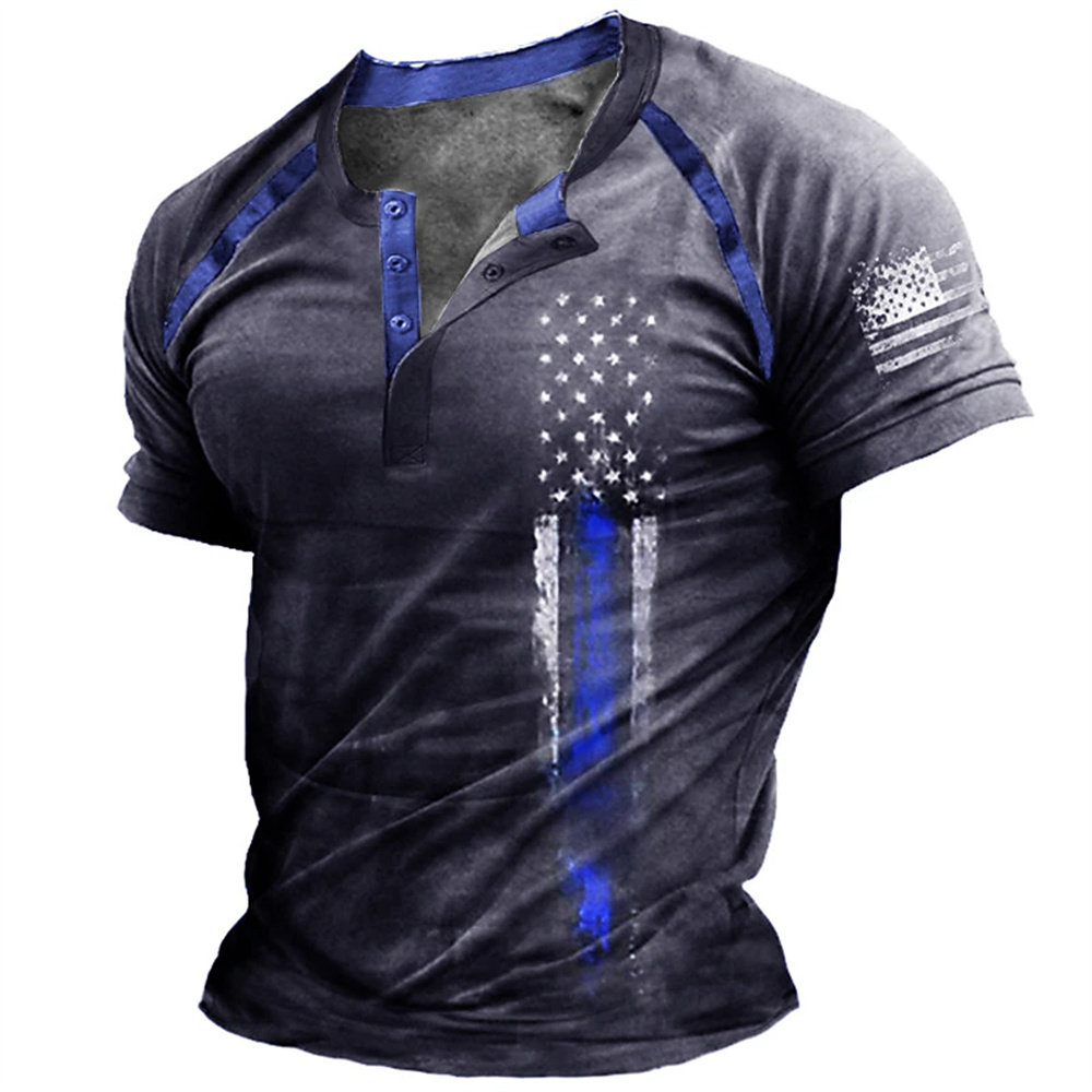 Funny 3D American Flag Print M - Mens Fashion Wear ulasan dan harga