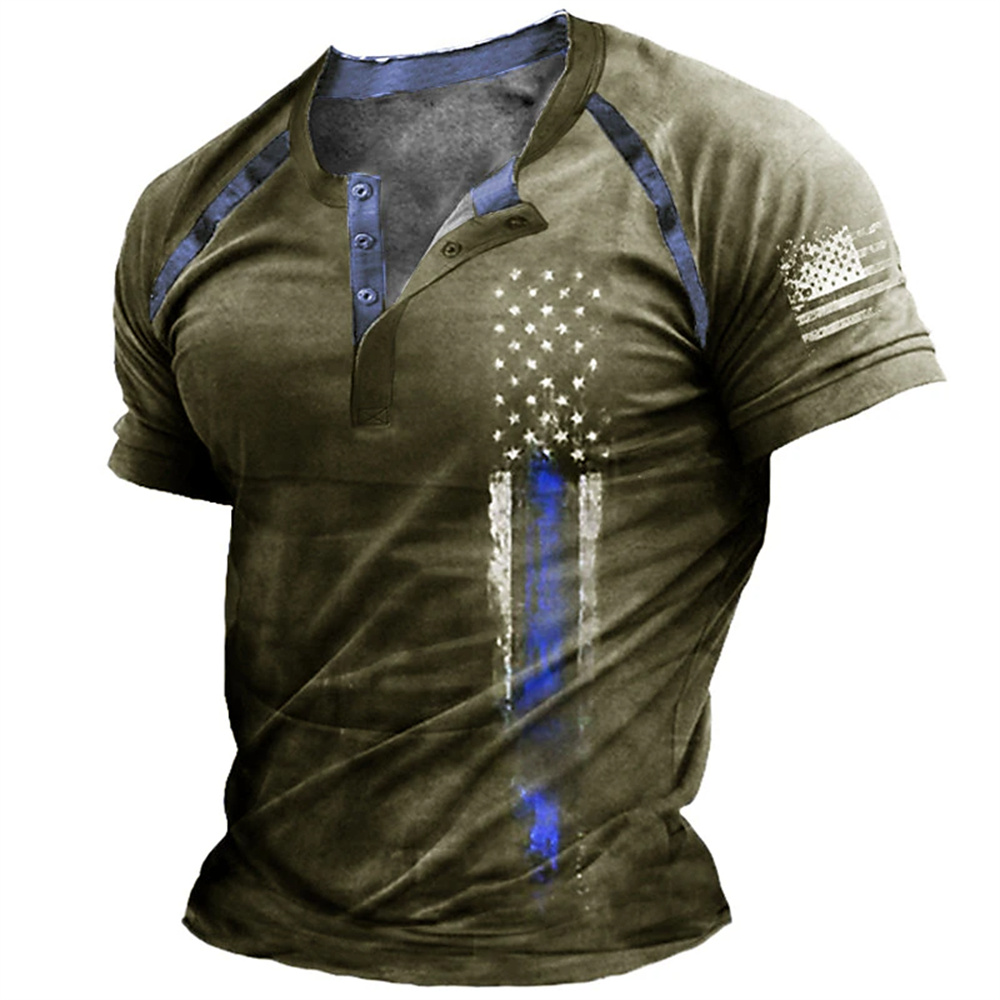 Funny 3D American Flag Print M - Mens Fashion Wear ulasan dan harga