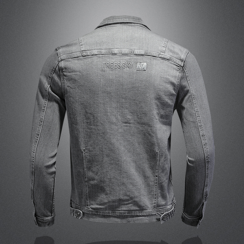 Fashion Denim Jacket Men Cotto - Mens Fashion Denim Jacket ulasan dan harga