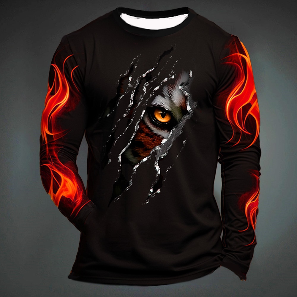 Funny Tiger Print T Shirt For  - Men'S Fashion Trends ulasan dan harga