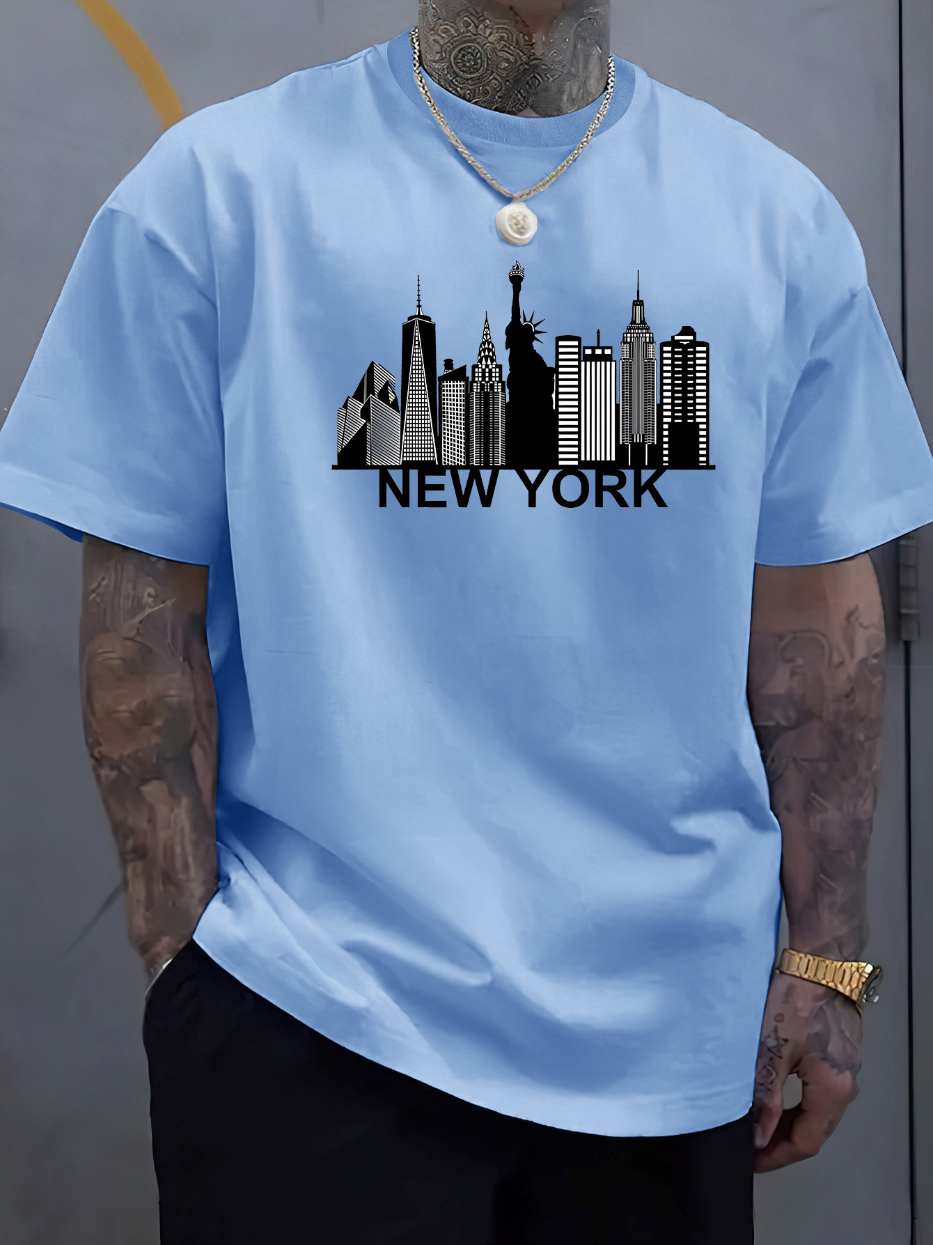 cotton men's New York city pat - York Men'S Fashion ulasan dan harga