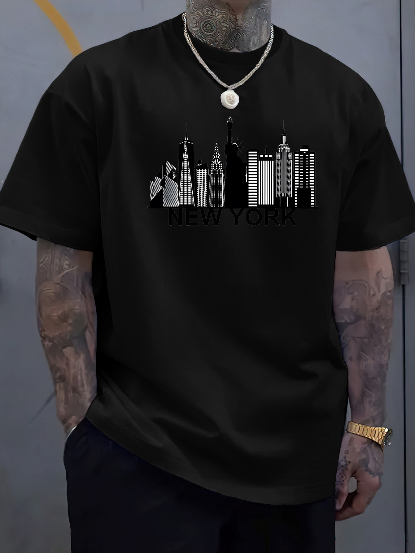 cotton men's New York city pat - York Men'S Fashion ulasan dan harga