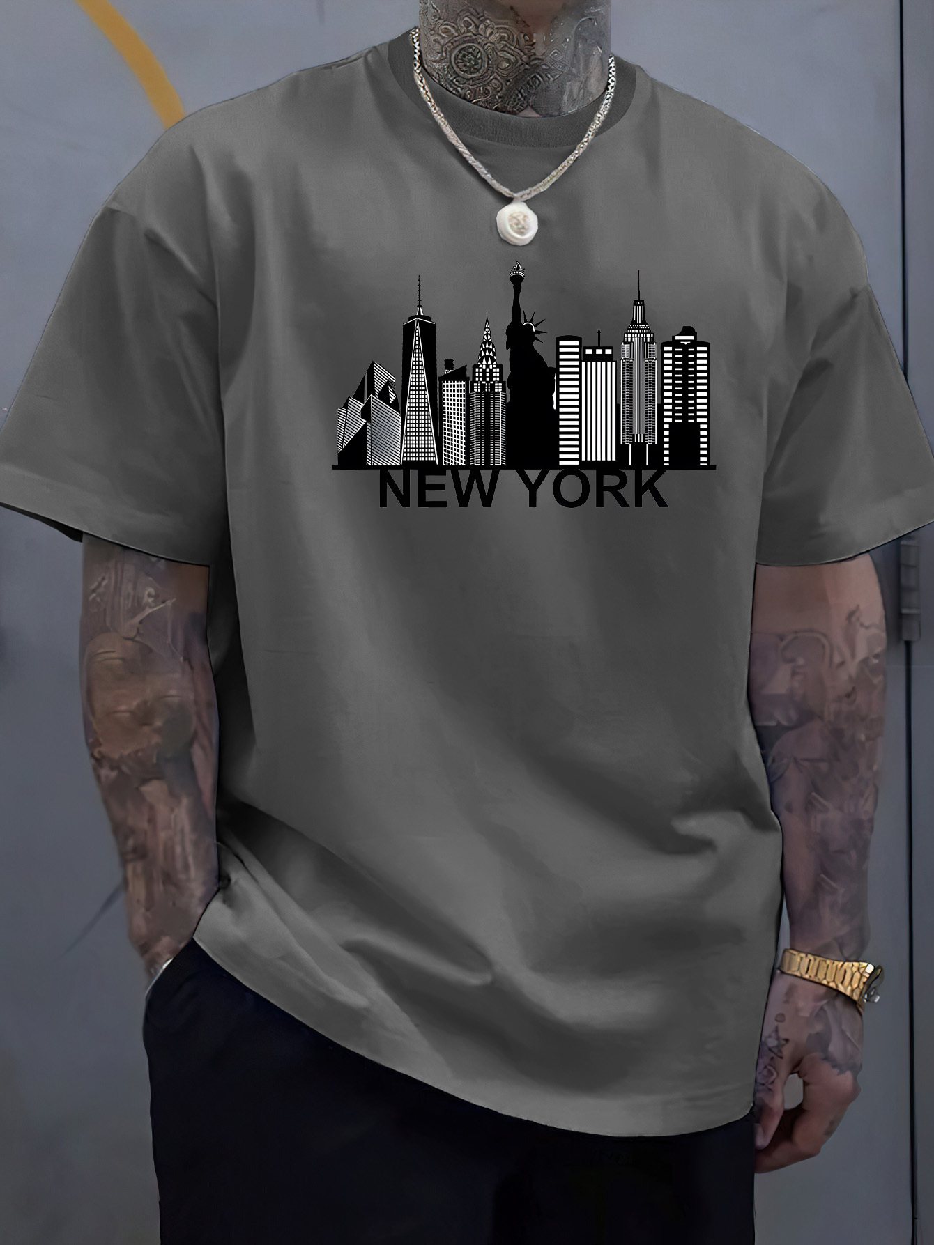 cotton men's New York city pat - York Men'S Fashion ulasan dan harga