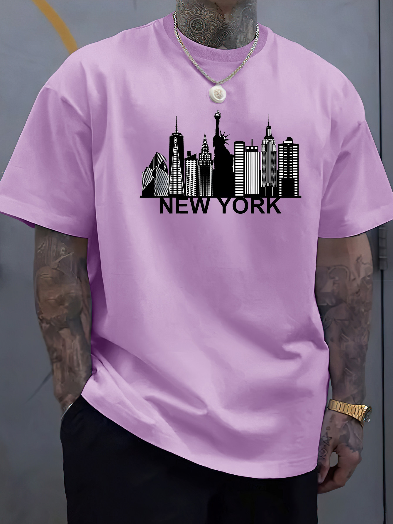 cotton men's New York city pat - York Men'S Fashion ulasan dan harga
