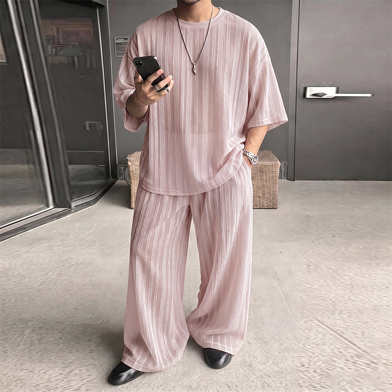 INCERUN Men's Sets Striped See - Men'S Fashion Loose Pants ulasan dan harga