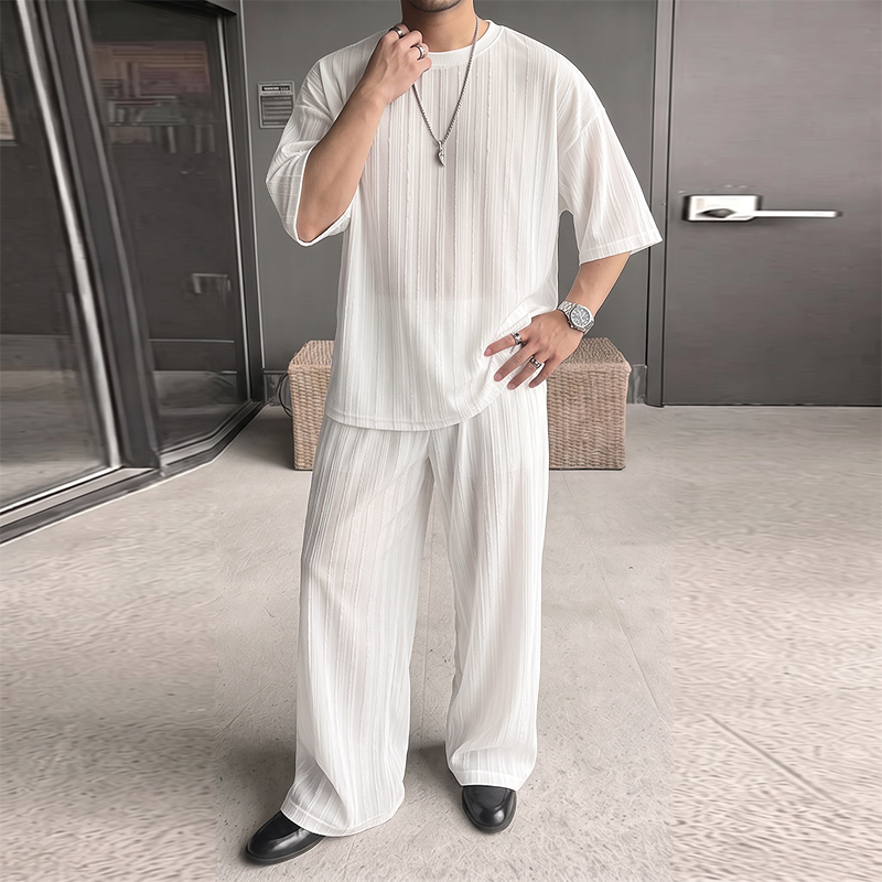 INCERUN Men's Sets Striped See - Men'S Fashion Loose Pants ulasan dan harga