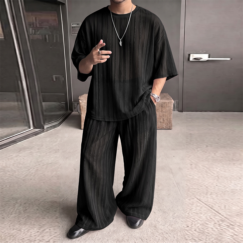 INCERUN Men's Sets Striped See - Men'S Fashion Loose Pants ulasan dan harga
