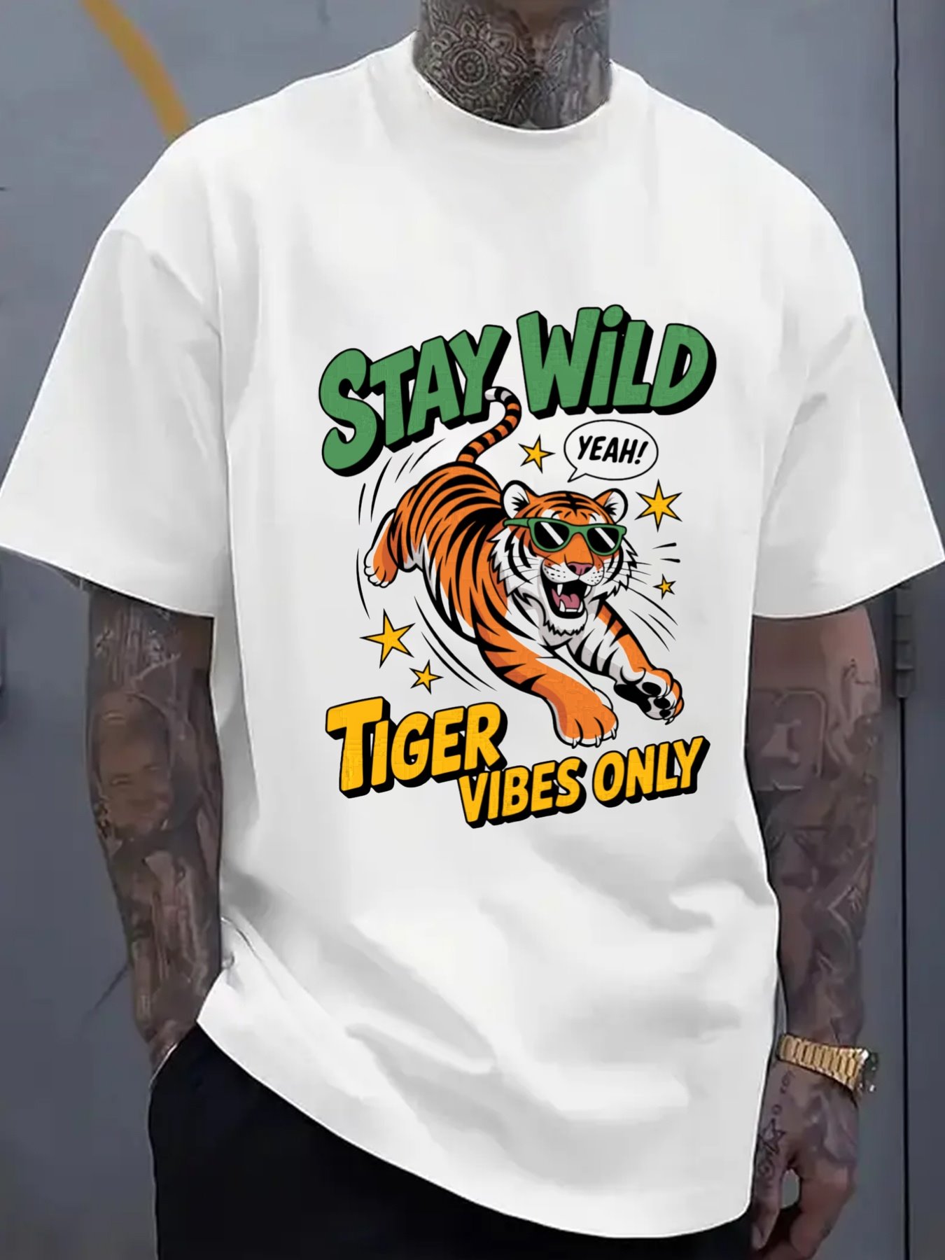 Wild Tiger Style Men's T-Shirt - Men'S Fashion Looks 2026 ulasan dan harga