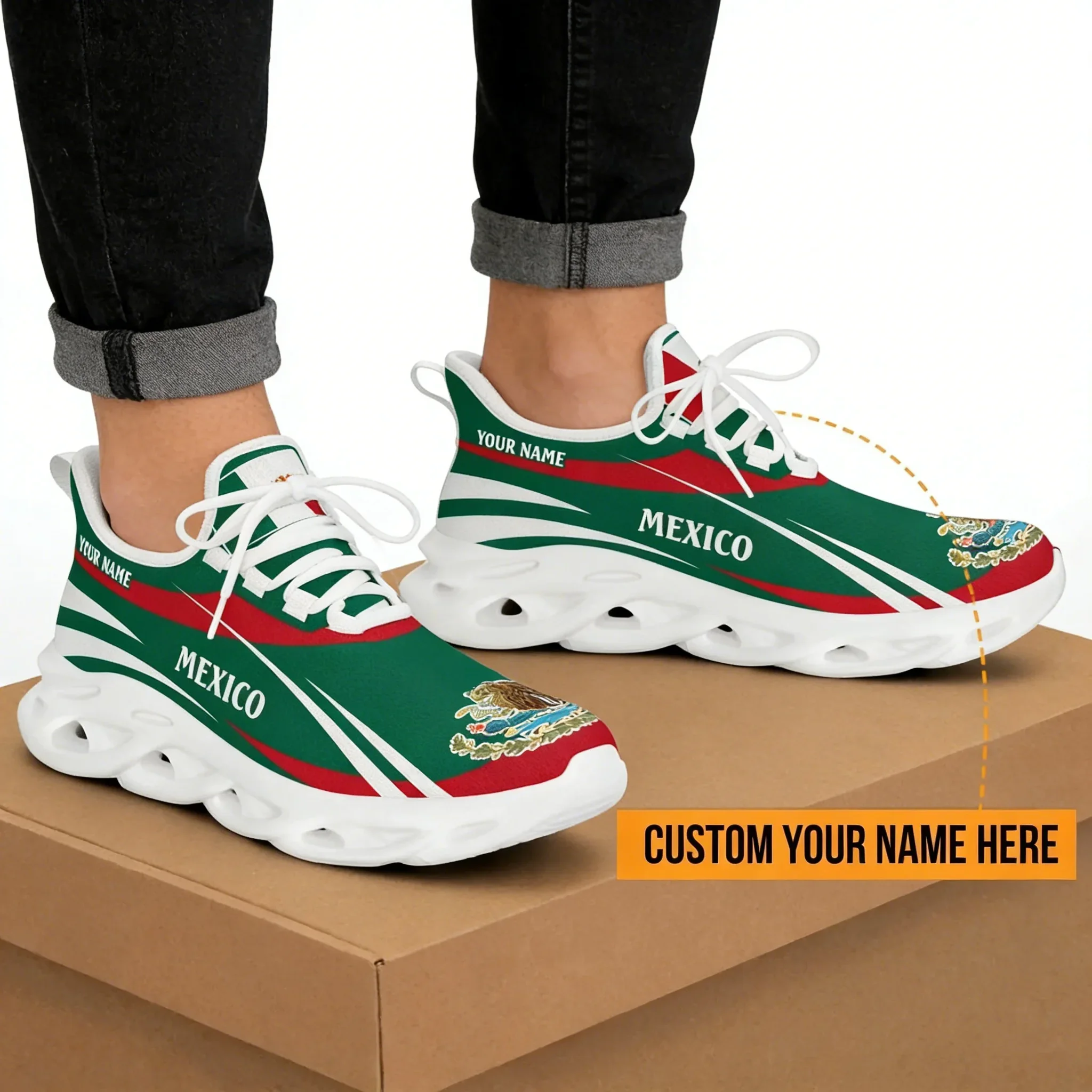 Mexico Flag Men's Sneakers - N - Mens Fashion Mexico ulasan dan harga