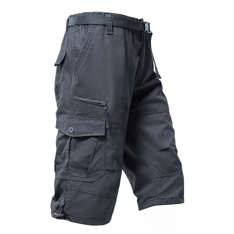 Men's Cotton 3/4 Pants Loose P - Men'S Fashion Loose Pants ulasan dan harga
