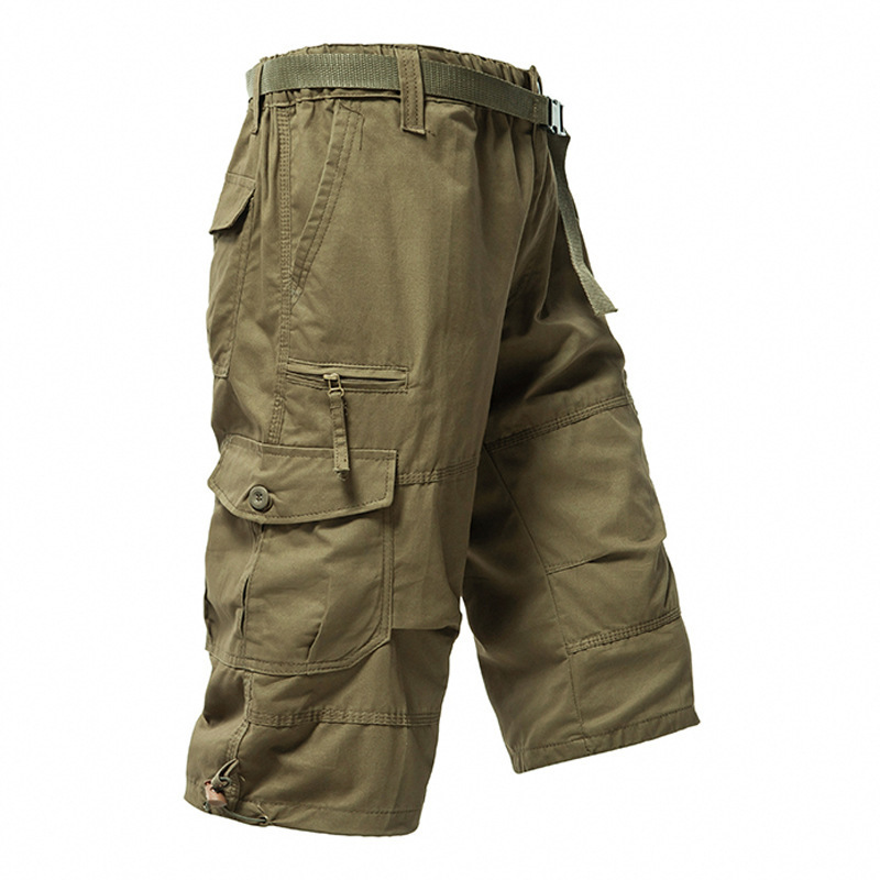 Men's Cotton 3/4 Pants Loose P - Men'S Fashion Loose Pants ulasan dan harga