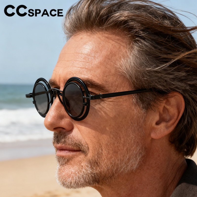 Metal Rotundity Punk Sunglasse - Fashion Men Vogue ulasan dan harga
