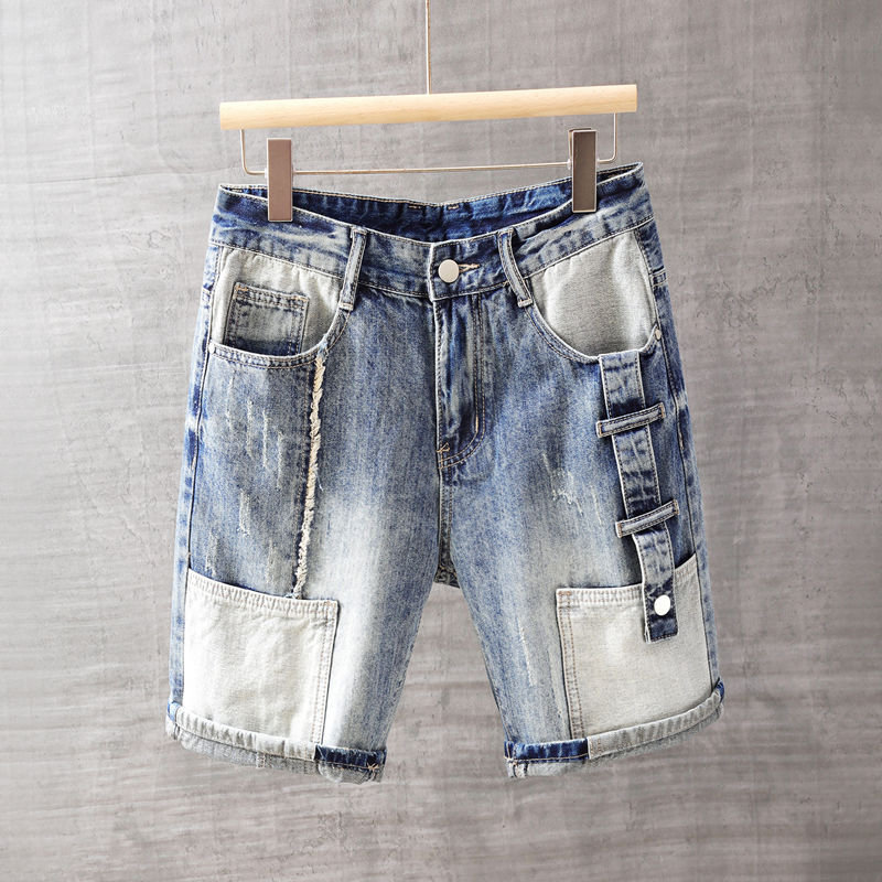 Men's Short Jeans Pants with P - Men Fashion Jeans ulasan dan harga