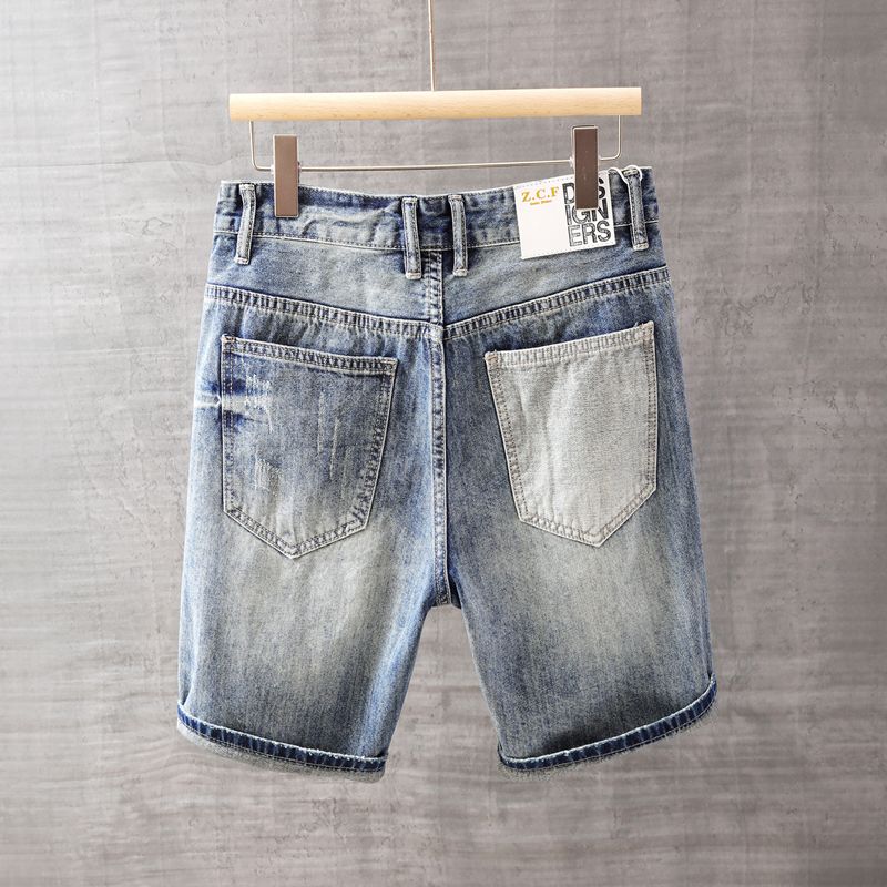Men's Short Jeans Pants with P - Men Fashion Jeans ulasan dan harga