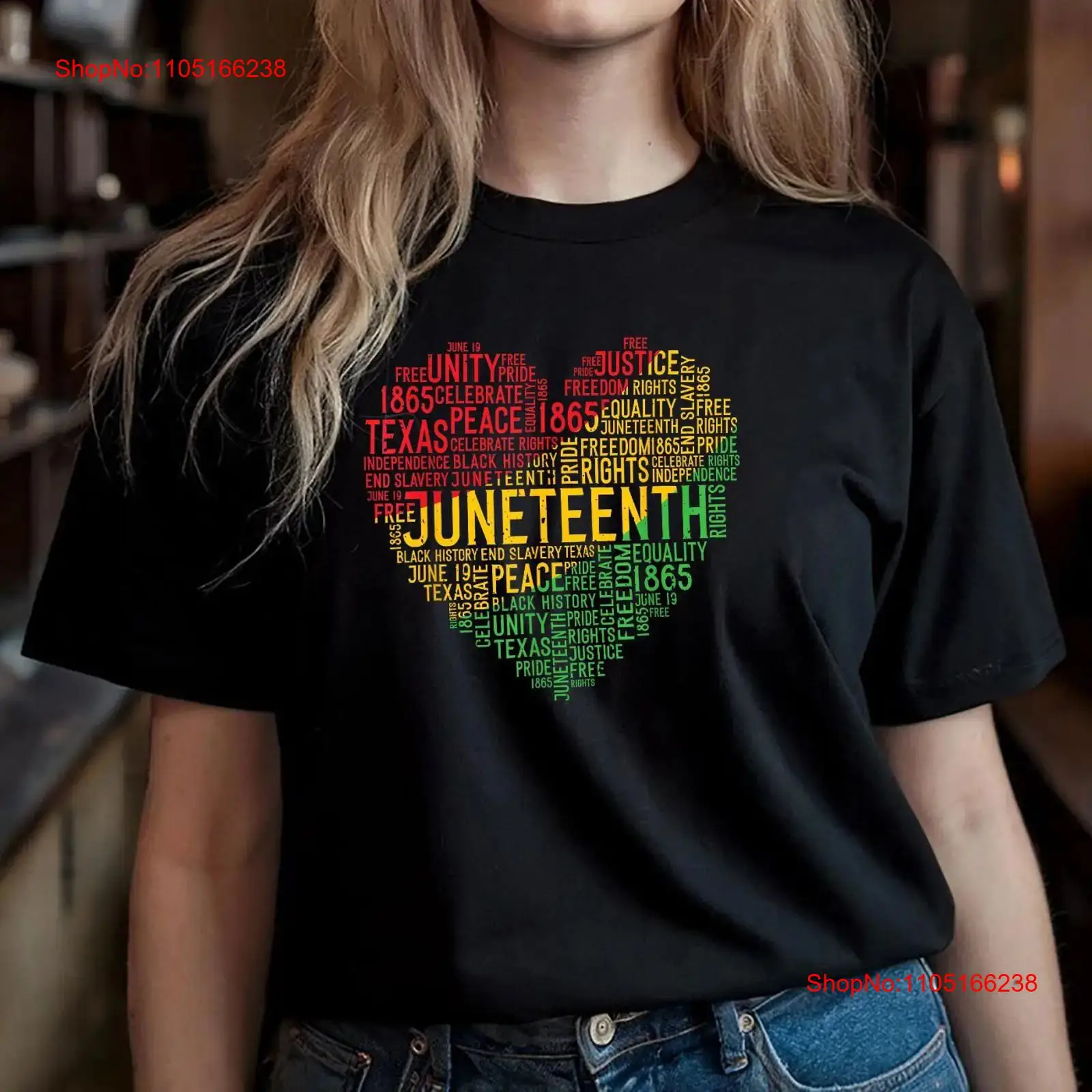 Juneteenth Heart T Shirt Black - Men'S Fashion History ulasan dan harga
