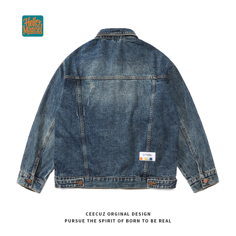 HELLOMARCEL EU US Size Luxury  - Mens Fashion Denim Jacket ulasan dan harga