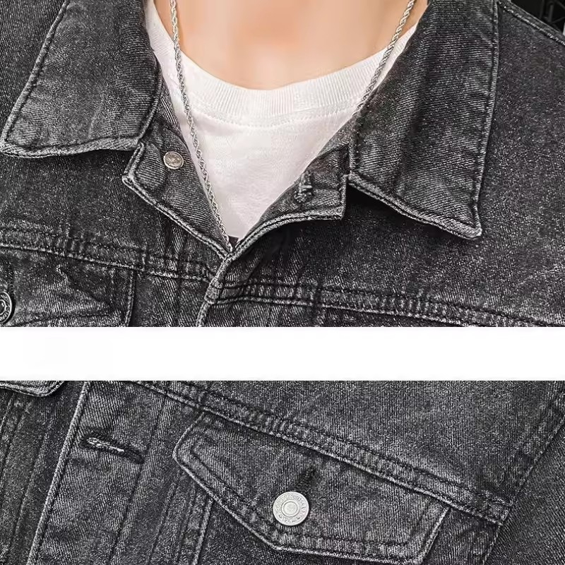 America Vintage Heavy Wolf Emb - Mens Fashion Denim Jacket ulasan dan harga