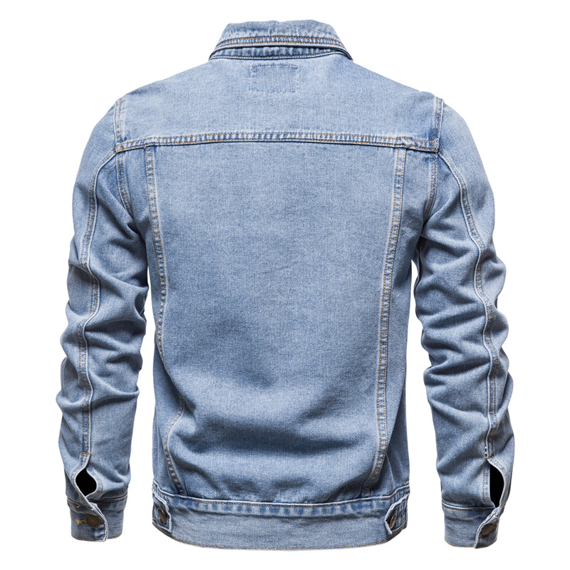 2025 Autumn Men Solid Denim Ja - Mens Fashion Denim Jacket ulasan dan harga