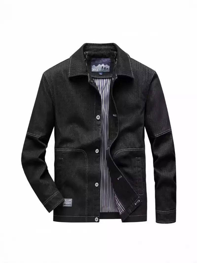 Autumn and Spring Fashion Tren - Mens Fashion Denim Jacket ulasan dan harga