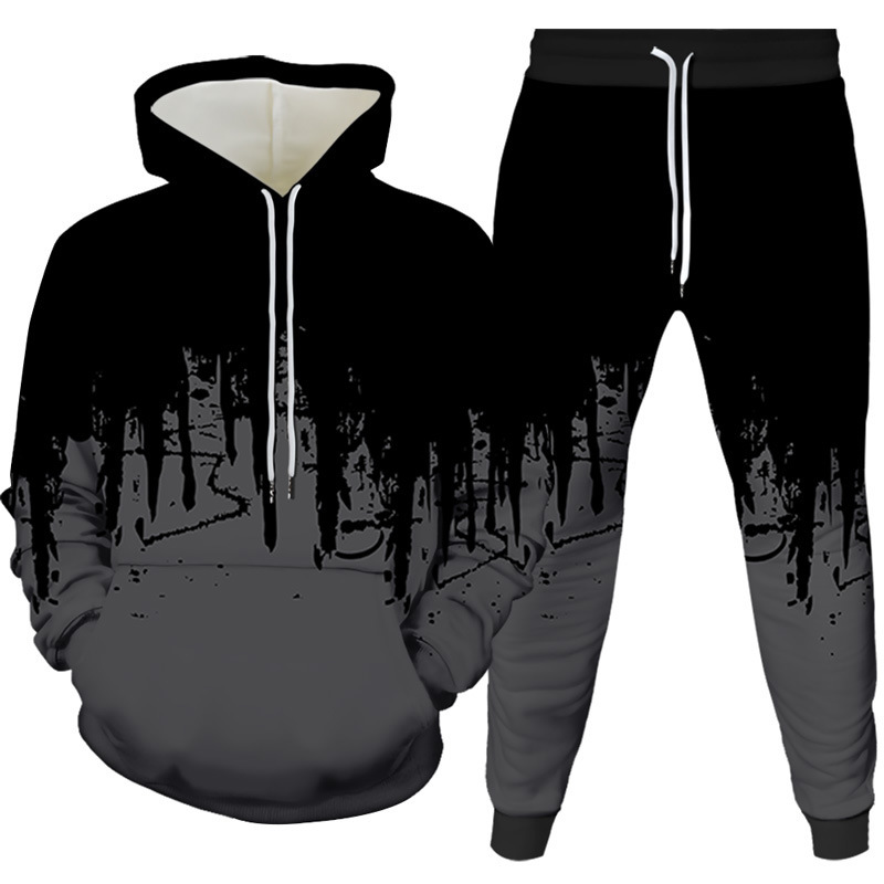 Ink Painting 3D Printed Hoodie - Men'S Fashion Clothing ulasan dan harga