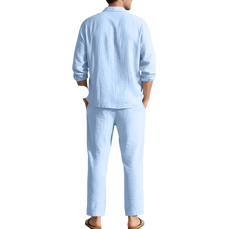 Spring Summer Linen Casual Set - Men'S Fashion Loose Pants ulasan dan harga